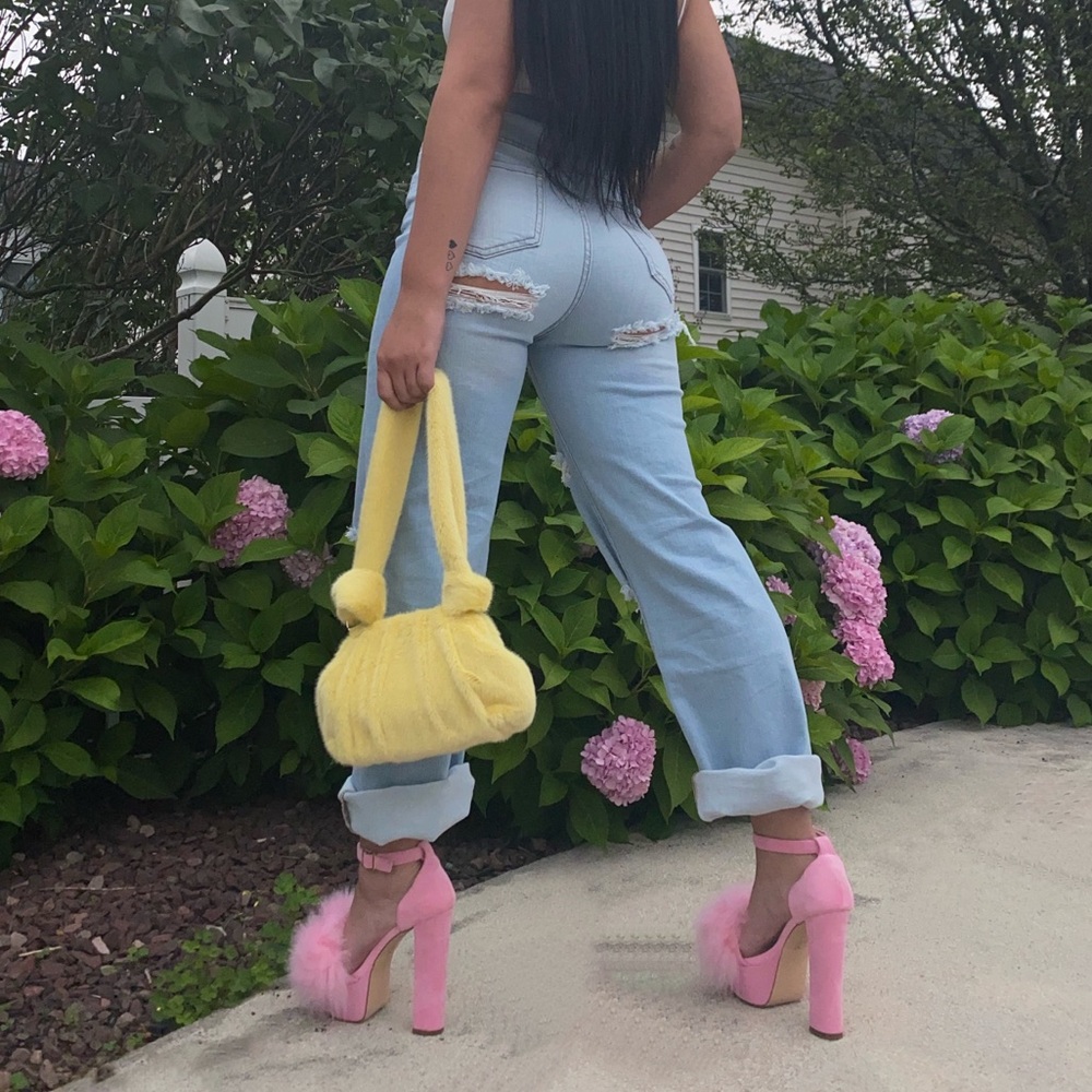 jeans with cutout on butt